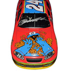 AUTOGRAPHED 2003 Jeff Gordon #24 Foundation COOKIE MONSTER (Sesame Street) Sam Bass Design Signed Collectible Action 1/24 Scale NASCAR Diecast Car with COA