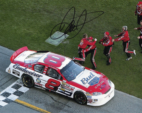 Own a piece of NASCAR's most prestigious event with this autographed Dale Earnhardt Jr. #8 Budweiser DAYTONA 500 RACE WIN photo, complete with a Certificate of Authenticity.