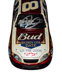 Commemorate a special date in NASCAR history with this autographed 2005 Dale Jr. #8 Budweiser Diecast Car, featuring signatures from the man himself. Perfect for fans and collectors alike.