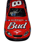Commemorate Dale Jr.'s special moment at the Detroit MLB All-Star Game with this autographed 2005 Dale Jr. #8 Budweiser Diecast Car. Perfect for fans and collectors alike.