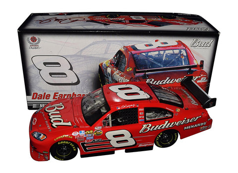Get up close and personal with this autographed 2007 Dale Jr. #8 Budweiser King of Beers Diecast Car. Each signature is authenticated, and every purchase includes a Certificate of Authenticity.
