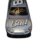 Add a touch of NASCAR history to your collection with this autographed 2007 Dale Jr. #8 Budweiser Race Fans Only Diecast Car. Mesma Chrome finish. Includes Certificate of Authenticity.