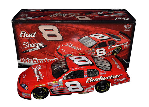 Autographed 2007 Dale Earnhardt Jr. #8 Sharpie Racing Signed Diecast Car - Side View: Feel the adrenaline of NASCAR with this exclusive diecast car, featuring authentic signatures obtained through exclusive signings.
