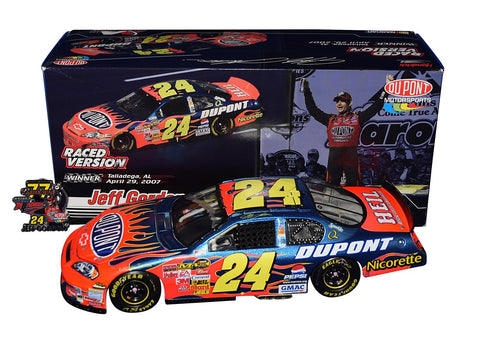 Relive the excitement of Jeff Gordon's iconic 2007 Talladega WIN with this meticulously crafted 1/24 scale diecast car. Limited to only 7,777 pieces, it's a prized collector's item.