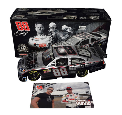 Elevate your collection with this autographed 2008 Dale Jr. #88 National Guard Diecast Car. Citizen Soldier design inspired by 3 Doors Down. COA included.