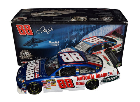 Authentic 2008 Dale Earnhardt Jr. #88 National Guard Patriotic Diecast - Limited edition collectible, autographed by Earnhardt Jr., complete with COA. A tribute to the USA's racing spirit.
