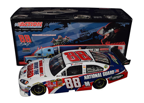 Add a patriotic touch to your collection with this autographed 2009 Dale Jr. #88 National Guard Diecast Car - COT. Limited to 4,670 produced. COA included.