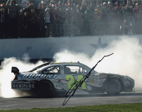 Add a piece of NASCAR history to your collection with this autographed 2009 Jeff Gordon #24 National Guard Texas Race Win signed 8x10 inch glossy NASCAR photo. Authenticated signature and COA included. Limited stock!
