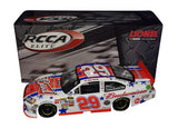 Front view of the AUTOGRAPHED 2011 Kevin Harvick #29 Budweiser JULY 4TH PATRIOTIC USA RCCA Elite Signed Action 1/24 Scale NASCAR Diecast Car with COA, showcasing its iconic Stars & Stripes design.