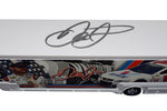 Witness the autograph acquisition process as Dale Earnhardt Jr. signs the Valvoline Racing DARLINGTON THROWBACK NASCAR hauler during exclusive public/private signings, with HOT Passes access to the garage area.