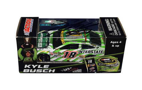 Autographed Kyle Busch #18 Interstate Batteries Racing Diecast Car - NASCAR Champion