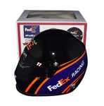 AUTOGRAPHED 2016 Denny Hamlin #11 FedEx Racing (Joe Gibbs Team Anniversary) Signed NASCAR Collectible Official Replica Mini Helmet with COA