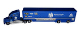 A side view of the collectible 1/64 scale NASCAR hauler transporter featuring the authentic signature of Dale Earnhardt Jr. This NASCAR Authentics hauler comes with a Certificate of Authenticity.