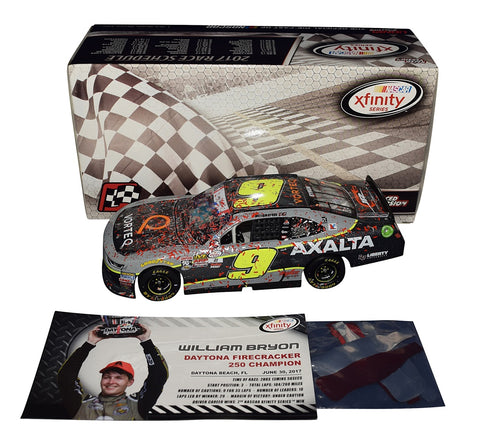 Limited edition 1/24 scale diecast car commemorating William Byron's Daytona win, complete with a Certificate of Authenticity.