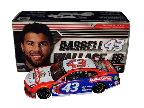 AUTOGRAPHED 2018 Bubba Wallace #43 Farmer John Racing ROOKIE SEASON (Richard Petty Motorsports) Signed Lionel 1/24 Scale NASCAR Diecast Car with COA (#279 of only 445 produced)