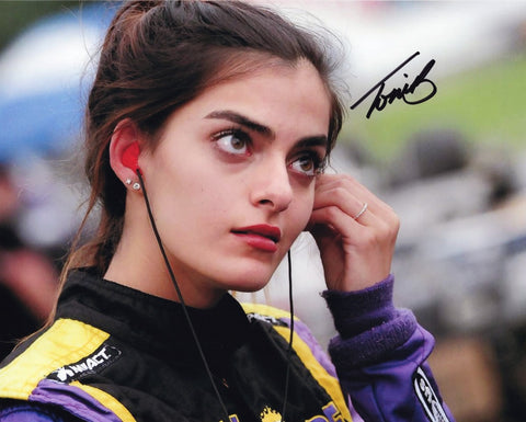 An exclusive autographed 2018 Toni Breidinger #80 Royal Purple Racing Pre-Race NASCAR Photo, showcasing Toni's determination before the race, making it an ideal gift for racing enthusiasts.