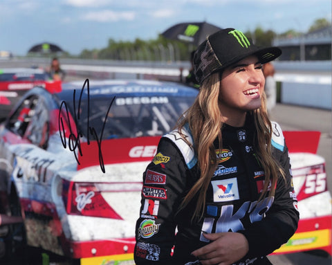 Own a piece of racing history with this AUTOGRAPHED 2019 Hailie Deegan #55 iK9 Racing ARCA Series 8x10 Inch NASCAR Photo. This collector's masterpiece showcases Hailie Deegan's authentic signature, meticulously acquired through exclusive public/private signings and exclusive garage area access via HOT Passes. Your investment is protected with a Certificate of Authenticity and Trackside Signatures' unwavering 100% lifetime authenticity guarantee. 