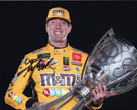 Authentic Kyle Busch autographed 2019 M&M's NASCAR CHAMPION 8x10 photo with Certificate of Authenticity.