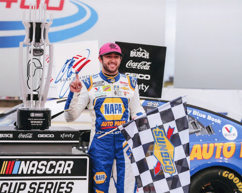 This autographed 2020 Chase Elliott #9 NAPA Racing CHARLOTTE ROVAL WIN photo is a perfect gift for racing fans. Act fast, stock is extremely limited!