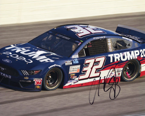 Autographed 2020 Corey Lajoie #32 Go Fas Racing TRUMP 2020 Photo - Genuine NASCAR Collectible with Certificate of Authenticity