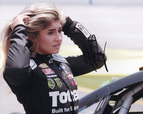 Own a piece of motorsports history with this AUTOGRAPHED 2020 Hailie Deegan #4 Toter Racing ARCA Menards Series 8x10 Inch NASCAR Photo. This extraordinary collector's item captures Hailie Deegan's signature, acquired through exclusive public/private signings and exclusive garage area access via HOT Passes. Your purchase includes a Certificate of Authenticity, and we proudly guarantee 100% lifetime authenticity. 