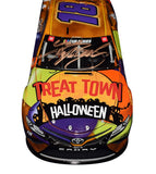 Rare Autographed Kyle Busch #18 M&M's Racing HALLOWEEN TREAT TOWN Diecast Car Description: A rare and sought-after autographed Kyle Busch #18 M&M's Racing HALLOWEEN TREAT TOWN diecast car, showcasing the attention to detail in its design. Limited edition, perfect for NASCAR enthusiasts and collectors.