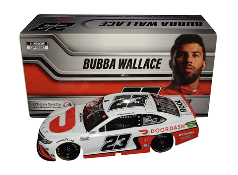 Autographed Bubba Wallace Door Dash White Diecast Car - Limited Edition Collectible