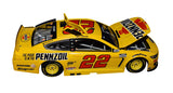oey Logano #22 Pennzoil Racing Diecast Car - Autographed Collectible
