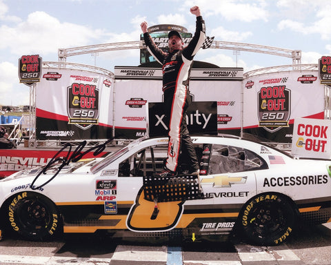 Autographed 2021 Josh Berry #8 Martinsville Victory Xfinity Photo - Genuine NASCAR Collectible with Certificate of Authenticity, perfect for any racing enthusiast looking to relive the thrill of victory.