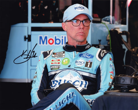 Rev up your collection with this autographed 2021 Kevin Harvick #4 Busch Light Racing 8x10 photo. Each signature is a testament to authenticity, acquired through exclusive signings and garage access via HOT Passes. A must-have for NASCAR aficionados.