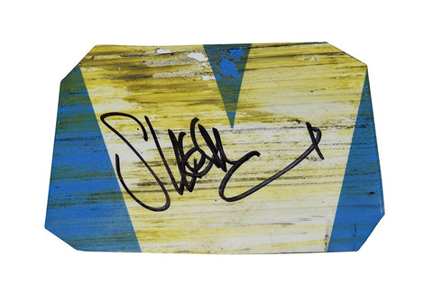 This autographed Sheldon Creed #2 Las Vegas Race-Used Sheet Metal is a must-have for NASCAR fans.