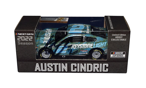 AUTOGRAPHED 2022 Austin Cindric #2 Keystone Light Racing Diecast Car, the ultimate addition to any NASCAR collection or a fantastic gift.