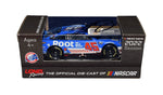Signed 1/64 Scale Bubba Wallace #23 Root Racing Diecast Car - Front View: Display Wallace's victorious journey with pride, showcasing his signature and the thrilling KANSAS WIN design on this collectible diecast car.