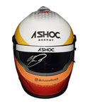Elevate your NASCAR collection with an autographed 2022 Chase Elliott #9 ASHOC Energy Mini Helmet, celebrating Chase Elliott's talent. COA provided.