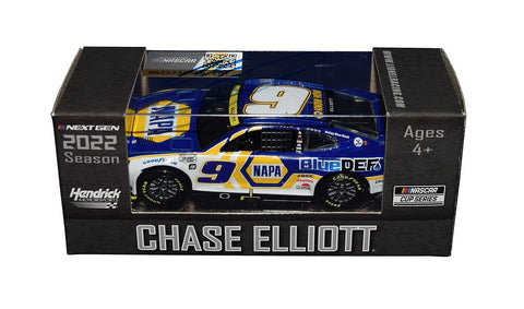 AUTOGRAPHED 2022 Chase Elliott #9 NAPA Racing BLUE DEF (Next Gen Camaro) Signed Action 1/64 Scale Collectible NASCAR Diecast Car with COA