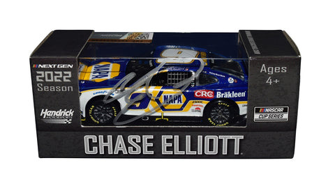 AUTOGRAPHED 2022 Chase Elliott #9 NAPA Racing BRAKLEEN (Next Gen Camaro) Signed Action 1/64 Scale NASCAR Collectible Diecast Car with COA