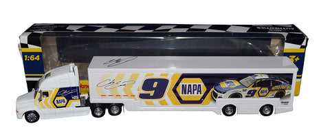 Autographed 2022 Chase Elliott #9 NAPA Racing (Next Gen) Hendrick Motorsports 1/64 Scale NASCAR Transporter Hauler with COA - The ultimate NASCAR collectible, signed by Chase Elliott, with a Certificate of Authenticity.