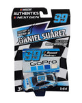 AUTOGRAPHED 2022 Daniel Suarez #99 GoPro Racing Diecast Car, a thrilling addition to any NASCAR memorabilia collection.