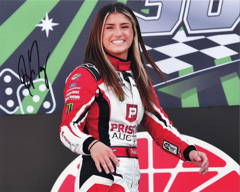 Elevate your NASCAR collection with the AUTOGRAPHED 2022 Hailie Deegan #07 Pristine Auction Racing LAS VEGAS RACE 8x10 Inch NASCAR Photo. This captivating collector's item captures the essence of the Xfinity Series in a thrilling moment. Hailie Deegan's signature, acquired through exclusive signings and coveted garage area access via HOT Passes, is a mark of authenticity and collectible value.