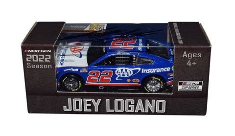 AUTOGRAPHED 2022 Joey Logano #22 AAA Racing Diecast Car, a high-speed masterpiece for NASCAR enthusiasts and collectors.