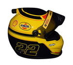 Racing enthusiasts, rejoice! Get an autographed 2022 Joey Logano #22 Pennzoil Mini Helmet, symbolizing NASCAR excellence. COA and authenticity guaranteed.