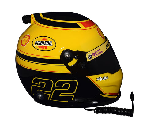 AUTOGRAPHED 2022 Joey Logano #22 Shell Pennzoil Racing CHAMPIONSHIP SEASON Rare Signed Official NASCAR Replica Full-Size Helmet with COA