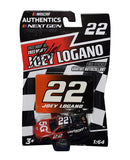 AUTOGRAPHED 2022 Joey Logano #22 Verizon 5G Racing Diecast Car, a high-speed masterpiece for NASCAR enthusiasts and collectors.