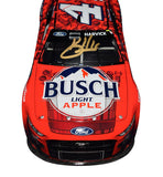 Detailed view of the Autographed 2022 Kevin Harvick #4 Busch Light Apple MICHIGAN WIN Diecast Car, showcasing Kevin Harvick's signature, symbolizing authenticity and his triumphant win.