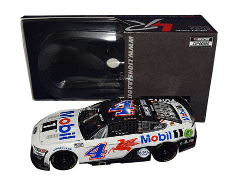 Autographed 2022 Kevin Harvick #4 Mobil 1 Racing Diecast Car, Limited Edition #472 of 744, with an exclusive signature acquired through public/private signings and HOT Pass access. Includes a Certificate of Authenticity (COA). Perfect for NASCAR fans and collectors.