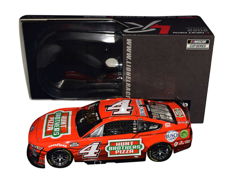 Autographed 2022 Kevin Harvick #4 Red Hunt Brothers Pizza Racing Diecast Car, limited edition #427 of 516, with an exclusive signature obtained through public/private signings and HOT Pass access. Includes a Certificate of Authenticity (COA) – perfect for NASCAR fans and collectors.
