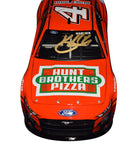 Capture the essence of NASCAR with the Autographed 2022 Kevin Harvick #4 Red Hunt Brothers Pizza Racing Diecast Car, a limited edition #427 of 516, featuring an exclusive signature obtained through exclusive public/private signings and HOT Pass garage access. It comes with a Certificate of Authenticity (COA) – perfect for NASCAR fans and collectors.