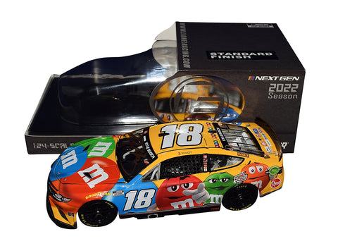 Autographed 2022 Kyle Busch M&M's Toyota Diecast Car - Limited Edition Collectible with Certificate of Authenticity