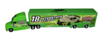 Kyle Busch #18 Interstate Batteries Signed Diecast Hauler - Top View: Admire the craftsmanship of this limited edition diecast hauler from above, showcasing Kyle Busch's signature and the striking Interstate Batteries Racing livery.