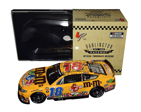 Autographed 2022 Kyle Busch #18 M&M's Racing Darlington Throwback Diecast Car - Limited Edition Collectible